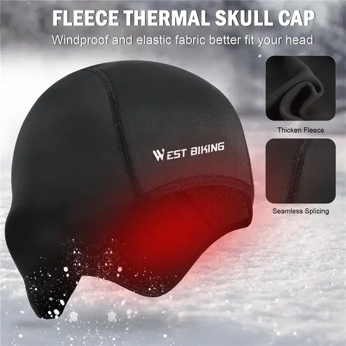 WEST BIKING-Doublure de casque thermique coupe-vent pour homme et femme