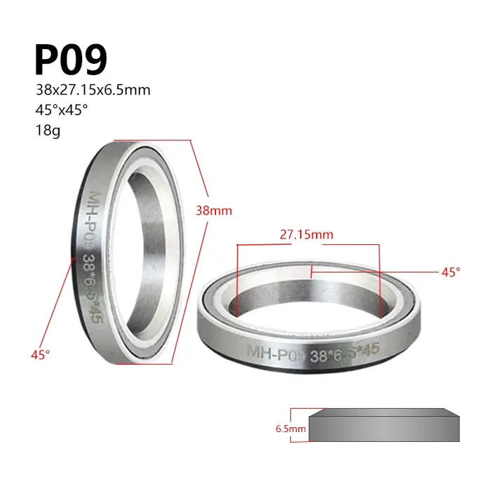 Roulement de casque de vélo 38 39 41 41.8 44 46.9 49 51 52mm, roulements de réparation générale, rou