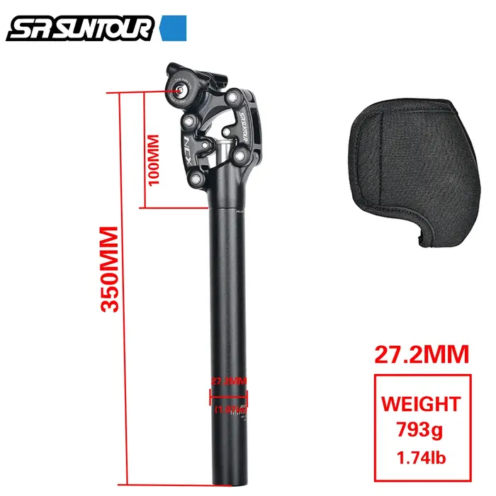 SR Suntour NCX vélo amortissement Suspension tige de selle VTT 50mm voyage 27.2/28.6/30.0/30.4/30.9/