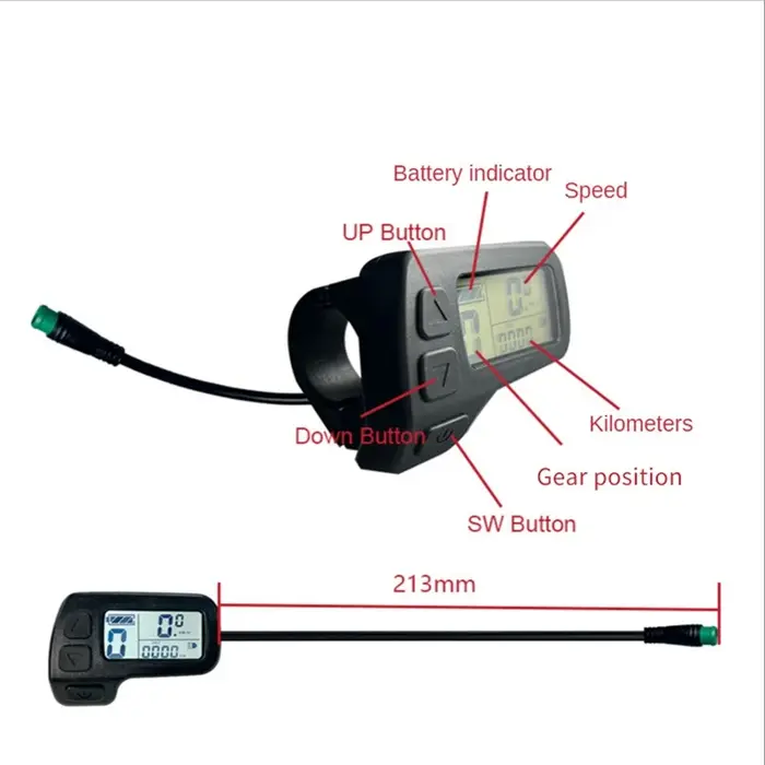 Accessoires électriques d'Ebike de conversion de moteur d'entraînement d'affichage du KT-LCD11 5Pin