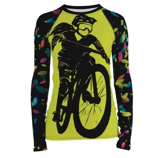 Vêtements de vélo femmes cyclisme maillot à manches longues chemise