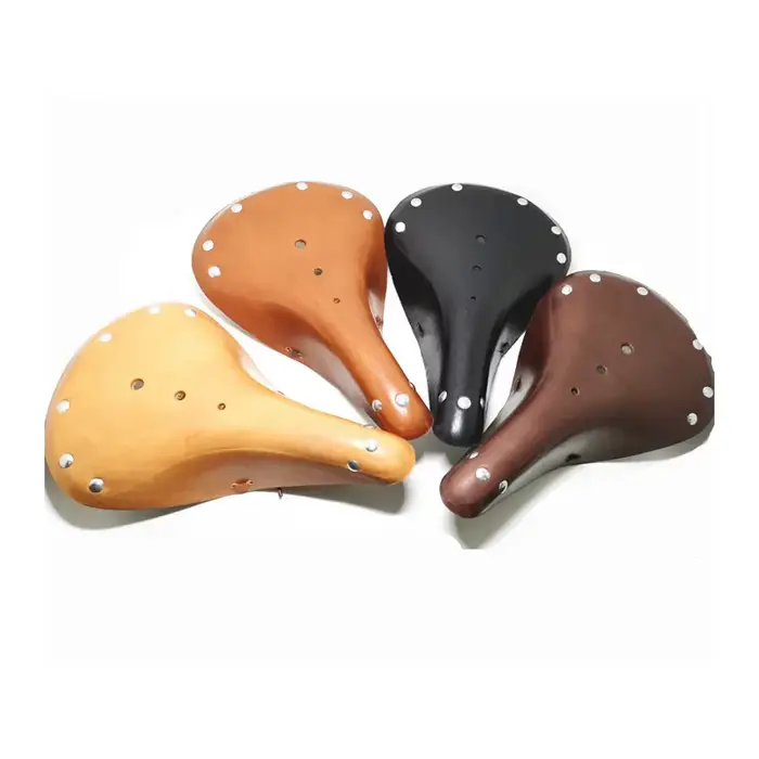 Selle de vélo vintage classique en cuir de vachette