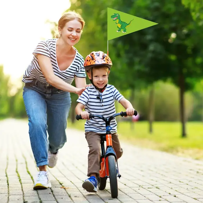 Drapeau de vélo haute visibilité avec mât
