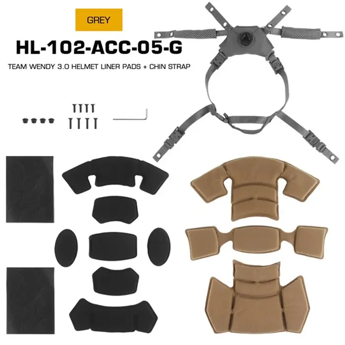 Coussinets de doublure de casque Team Wendy 3.0 + mentonnière pour accessoires