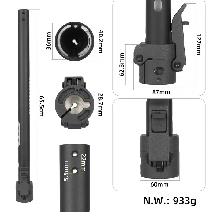 Base de colonne de direction pliable d'origine pour trottinette électrique Xiaomi 5/5 Pro/5 Max/5 Plus