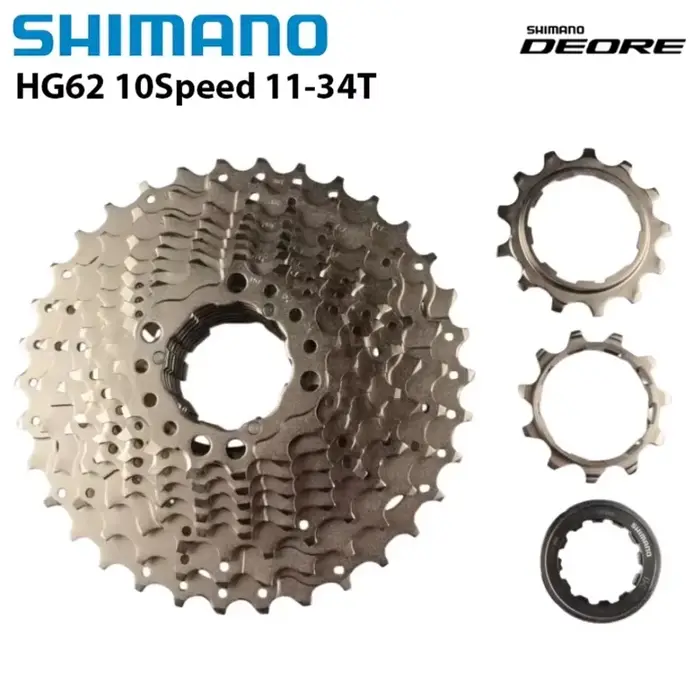 Cassette de vélo SHIMANO DEORE CS-HG62-10 10 vitesses 11-34T Hyperglide HG Accessoires d'origine
