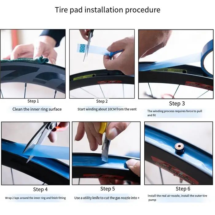 Bande de jante de vélo sans chambre à air