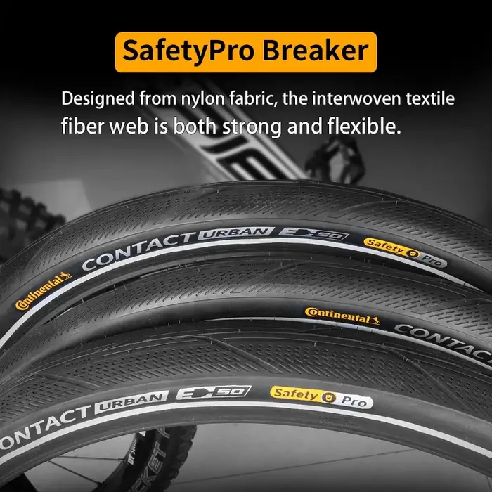 Pneu de vélo Continental Contact Urban 28 29 pouces avec bandes réfléchissantes et technologie Puregrip pour VTT vélo électrique urbain et croiseur