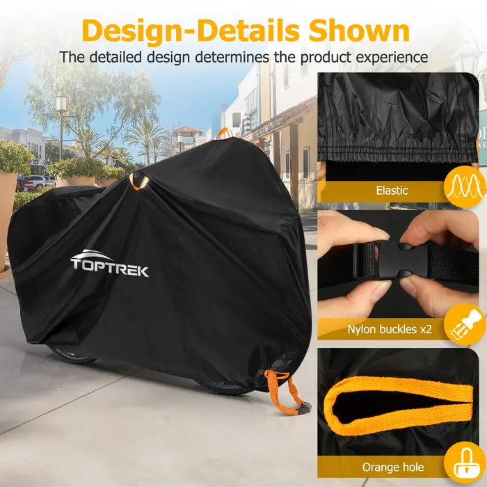 Toptrek-Juste de protection de vélo polyvalente 210D