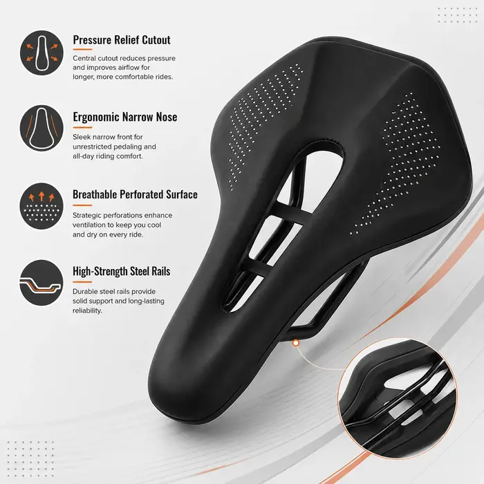 PINMOAP 1PC Selle de vélo creuse et respirante