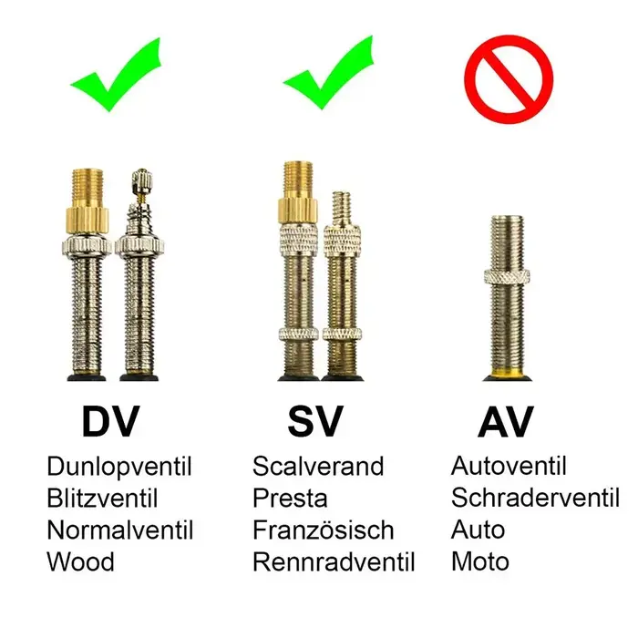 Adaptateur pour Valve VTT moto cyclisme gonflé se termine à Schrader petits accessoires de vélo à grande roue dorée