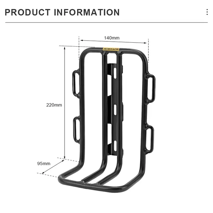Porte-bagages en alliage d'aluminium pour vélo de route