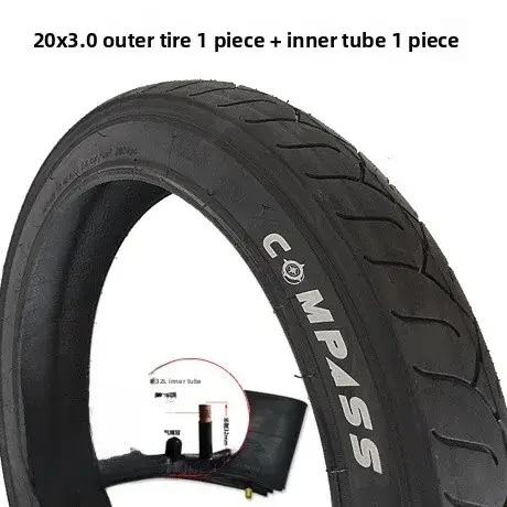 Pneus intérieurs et extérieurs super larges 20x3.0 pour vélo enfant
