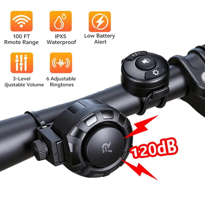 Sonnette de vélo électrique Rockbye 120 dB