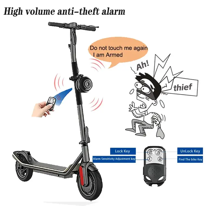FEDOG vélo klaxon électrique super fort alarme antivol scooter vtt VTT