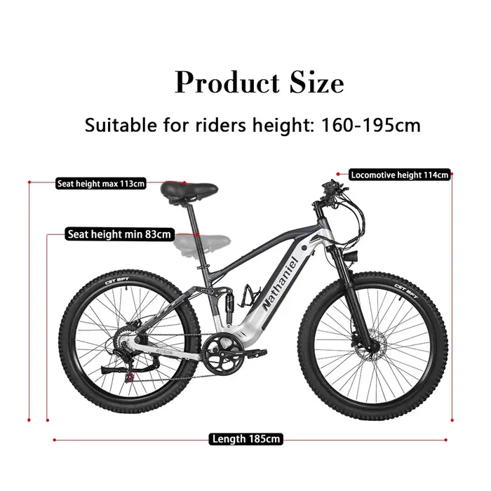 Vélo électrique 1000W 48V 20AH