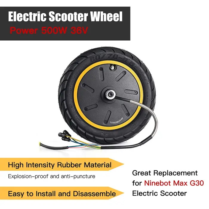 60/70-6.5 moteur Scooter électrique 36V 500W roue