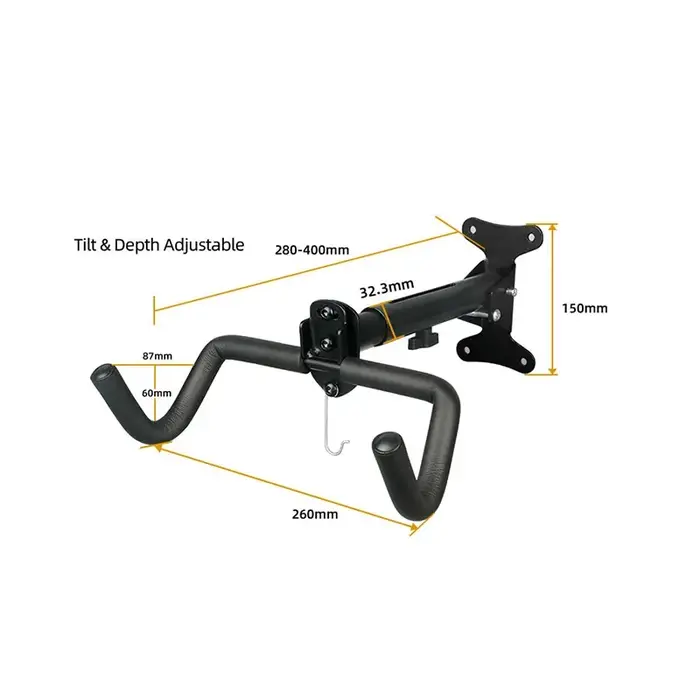 Support mural pliable et réglable pour vélo de route et VTT