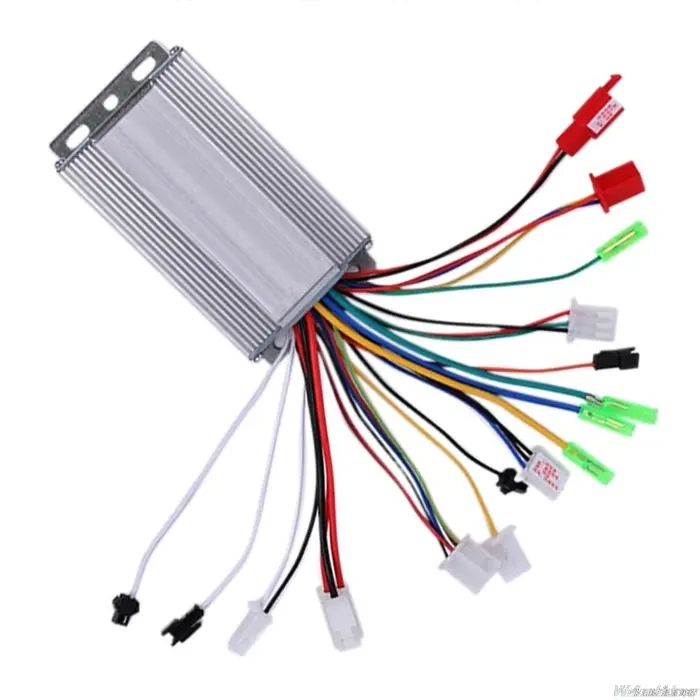 Contrôleur de moteur de vélo électrique sans balais, 36V/48V DC, 350W, avec coque en aluminium, outi
