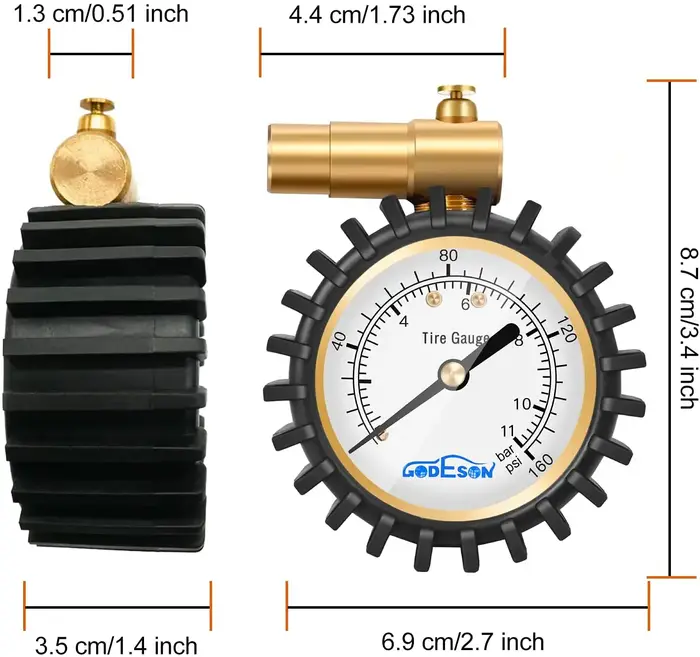 ATsafepro – manomètre avec Valve Presta
