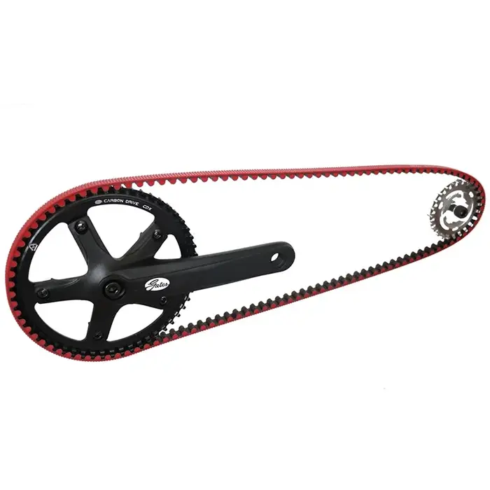 Pignons de vélo en fibre de carbone et courroie en V en caoutchouc pour vélo de montagne VTT E-bike et ville avec 21 coloris disponibles