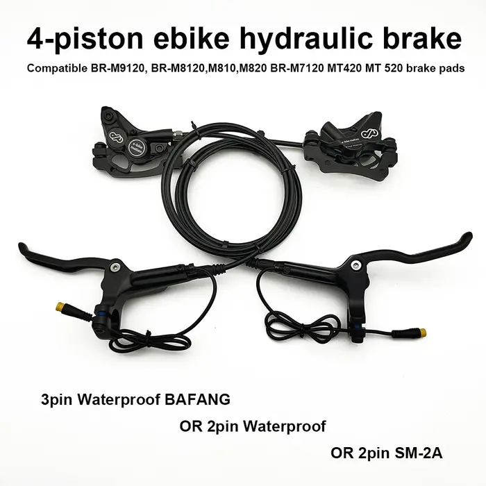 EBKE vélo électrique e-bike frein hydraulique à 4 pistons pour BAFANG Mid BBS 01 02 HD ou 2 broches