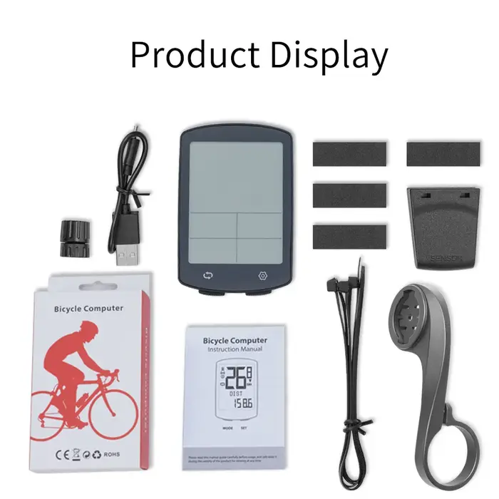 Ordinateur de vélo grand écran batterie Ultra longue durée multifonction sans fil compteur de vitesse
