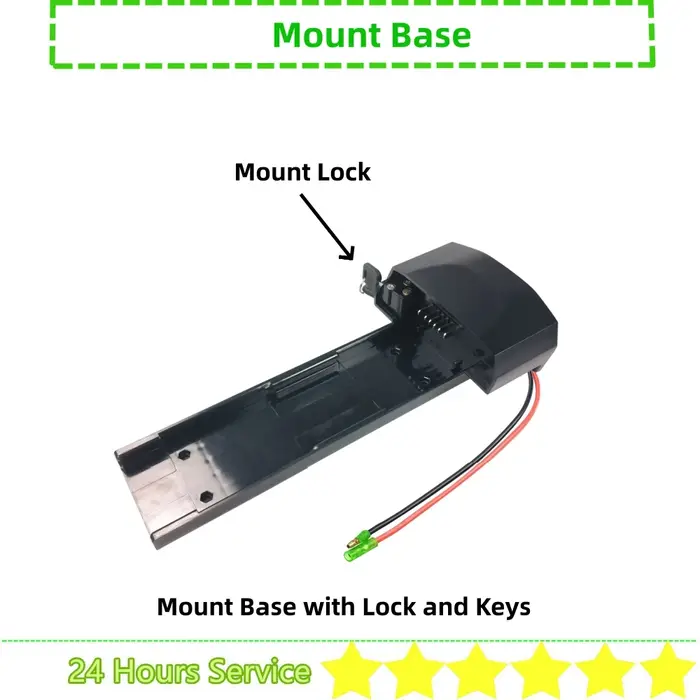 Batterie de vélo électrique de support arrière 36V 7.8Ah 8.8Ah 10Ah 10.4Ah 13Ah 17.5Ah 24V