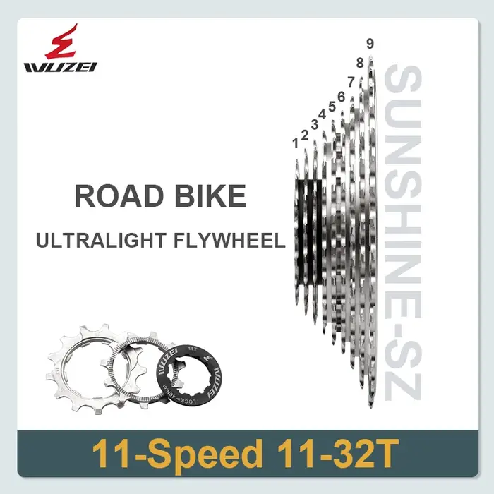 WEI-Roue libre ultralégère pour vélo de route, Cassette de vélo, Volant d'inertie 12 vitesses, Pigno