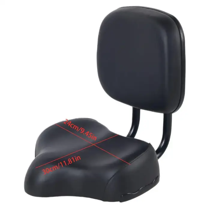 Siège de vélo avec dossier ergonomique, coussin large et confortable pour hommes et femmes, accessoi