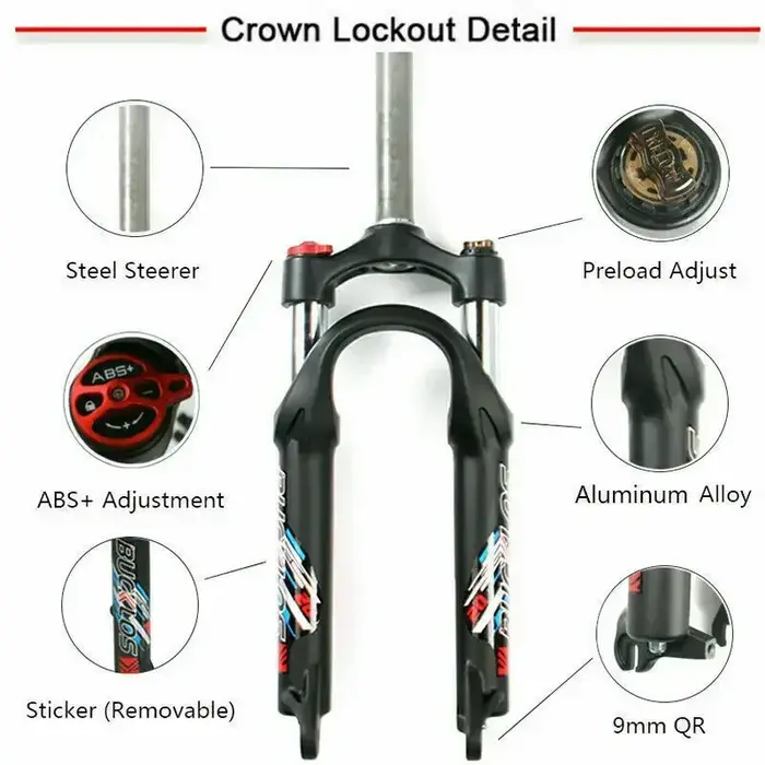 BUCKKub20-Fourche à suspension de vélo pliable/BMX/VTT
