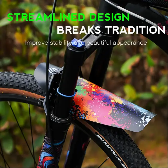 2025 mise à niveau coloré vélo garde-boue en Fiber de carbone avant/arrière VTT route pneu aile