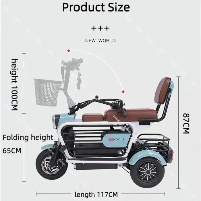 Trottinette Électrique Pliable 2 Places pour Enfant et Parent