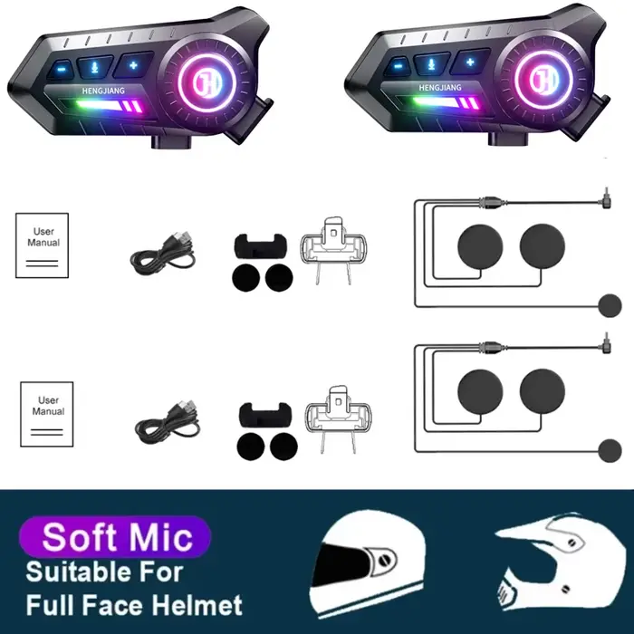 Casque de Moto Bluetooth 6.0