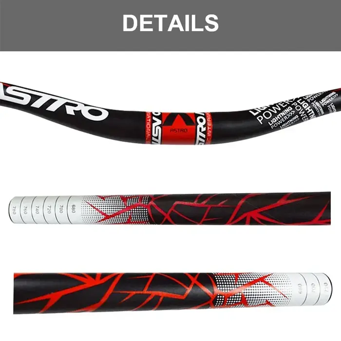 Guidon de vélo en alliage d'aluminium, guidon de vtt pour route, VTT, 31.8mm x 780/800mm, volant pou