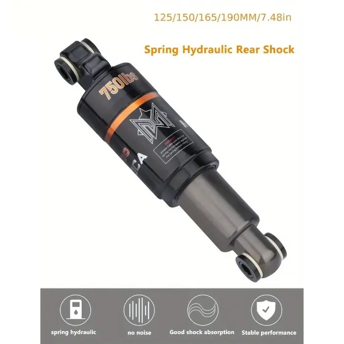 Amortisseur arrière de vélo 125 150 165 190mm ressort à huile pour VTT vtt vtt Scooter électrique Suspension
