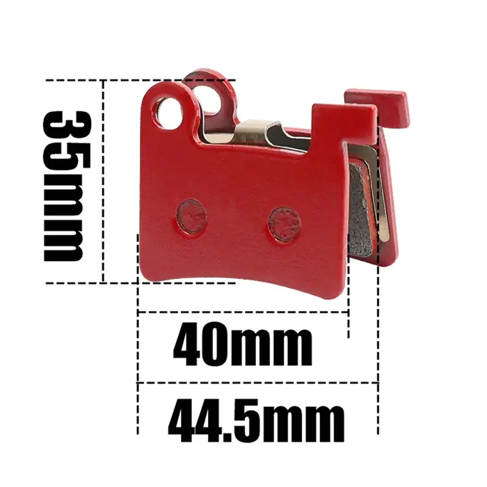 Paire de plaquettes de frein à disque haute teneur en cuivre pour vélo électrique Elida LBN rouge performance tout-terrain longue distance