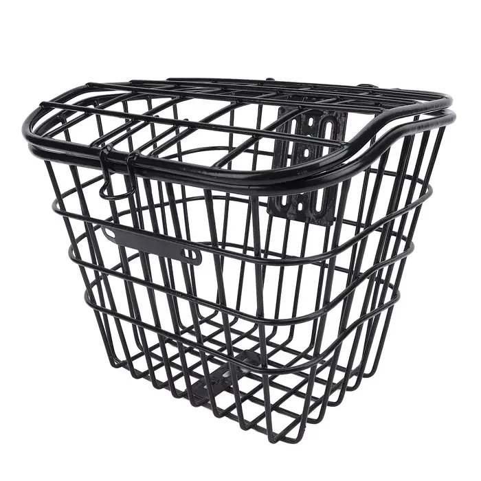 Panier de rangement avant pour vélo avec sac intérieur noir