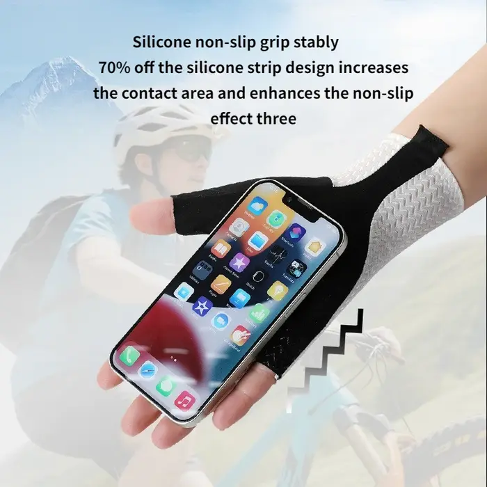 Gants de cyclisme demi-doigt respirants d'été