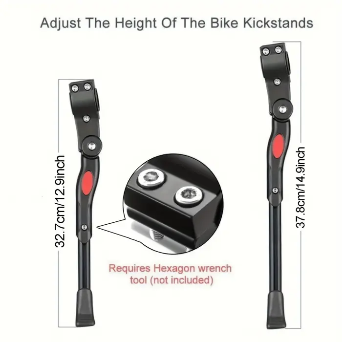 Béquille de vélo robuste et réglable
