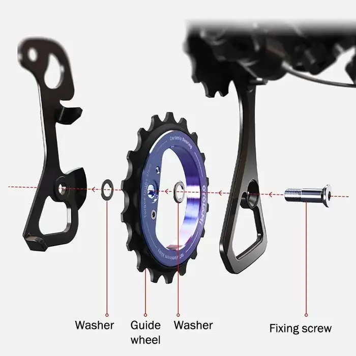 Pièces automobiles pour vélos de route R8000 R7000 L-TWOO ERX ER9 R9 R7 – Roue de poulie creuse 18T pour dérailleur arrière avec roulement en céramique