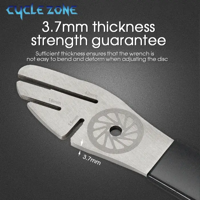 Outil de réglage et alignement du rotor de frein à disque en acier inoxydable pour vélo de route et VTT avec poignée ergonomique en caoutchouc