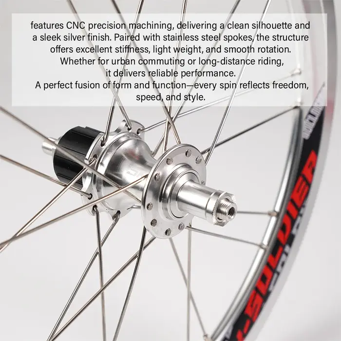 Paire de roues de vélo CNC pour roues de frein Brompton Bike V