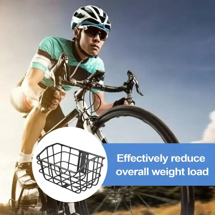 Panier de vélo panier de guidon avant panier en fil de fer durable boîte de rangement de vélo panier en métal de Scooter organiser accessoire de cyclisme