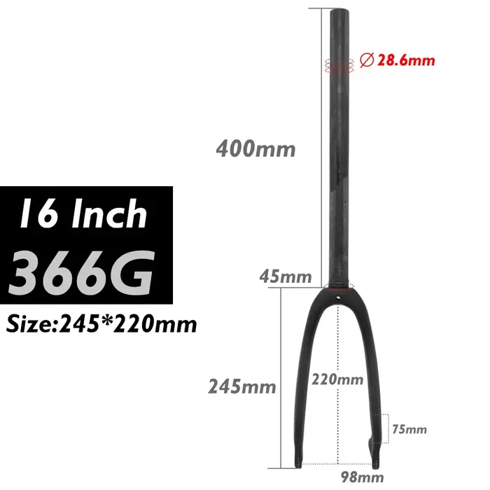 Fourche avant de vélo ODIN entièrement en fibre de carbone
