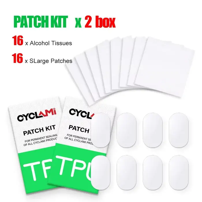 CYCALMI 16/80 pièces chambre à air de vélo pneu Patch outils de réparation Kit route vtt