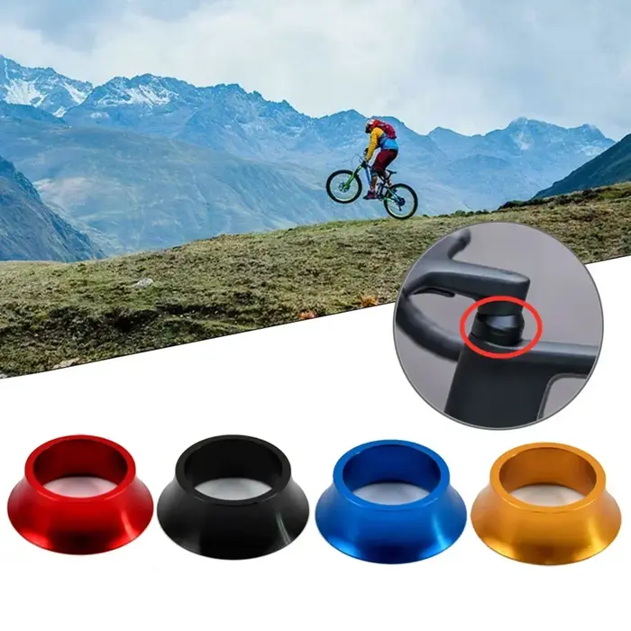 Casques de vélo de route rondelle conique VTT nouveau alliage d'aluminium CNC casques couverture entretoises de tige vtt vélo pièces de cyclisme