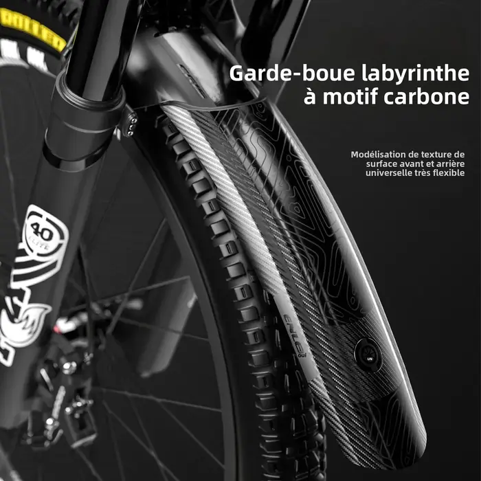 Garde-boue de vélo large et étendu réglable à dégagement rapide