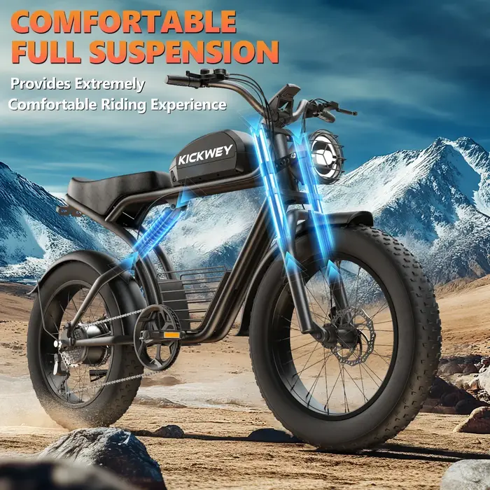 EBIKE nouveau K7 1500W 48V 23Ah batterie 20*4 pouces pneus tout-terrain vitesse maximale 45-50 km/h LCD