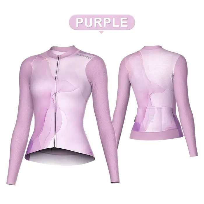 Maillot de cyclisme à manches longues pour femme